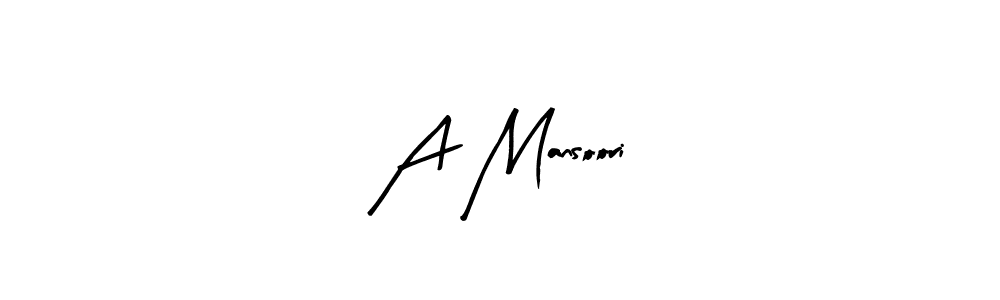 Make a beautiful signature design for name A Mansoori. With this signature (Arty Signature) style, you can create a handwritten signature for free. A Mansoori signature style 8 images and pictures png