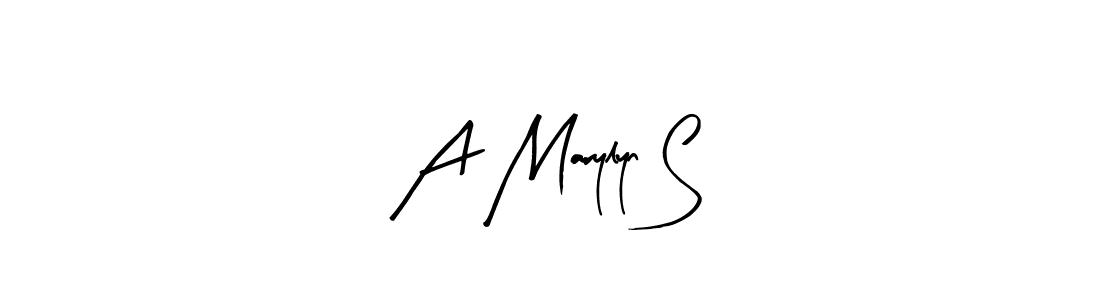 The best way (Arty Signature) to make a short signature is to pick only two or three words in your name. The name A Marylyn S include a total of six letters. For converting this name. A Marylyn S signature style 8 images and pictures png