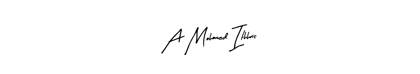 How to make A Mohamed Ithhris name signature. Use Arty Signature style for creating short signs online. This is the latest handwritten sign. A Mohamed Ithhris signature style 8 images and pictures png