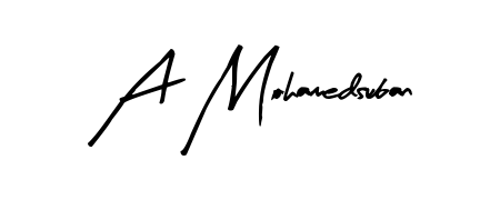 The Arty Signature signature style provides a bold statement for name A Mohamedsuban. Designed for business owners, executives, and leaders. A Mohamedsuban signature style 8 images and pictures png