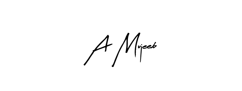 You should practise on your own different ways (Arty Signature) to write your name (A Mujeeb) in signature. don't let someone else do it for you. A Mujeeb signature style 8 images and pictures png