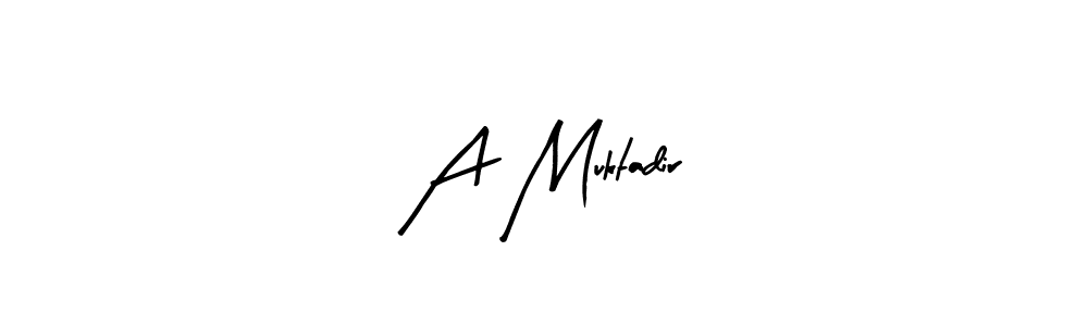 Make a beautiful signature design for name A Muktadir. With this signature (Arty Signature) style, you can create a handwritten signature for free. A Muktadir signature style 8 images and pictures png