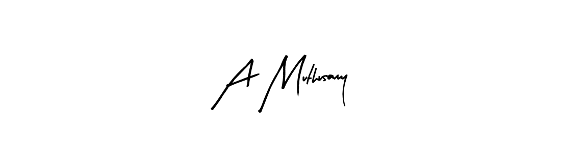 Make a beautiful signature design for name A Muthusamy. With this signature (Arty Signature) style, you can create a handwritten signature for free. A Muthusamy signature style 8 images and pictures png