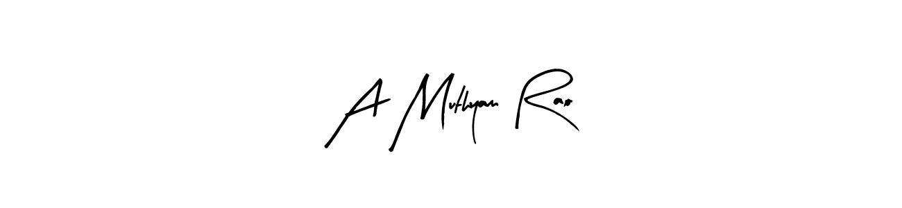Also You can easily find your signature by using the search form. We will create A Muthyam Rao name handwritten signature images for you free of cost using Arty Signature sign style. A Muthyam Rao signature style 8 images and pictures png