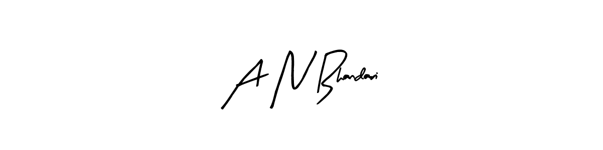 Design your own signature with our free online signature maker. With this signature software, you can create a handwritten (Arty Signature) signature for name A N Bhandari. A N Bhandari signature style 8 images and pictures png