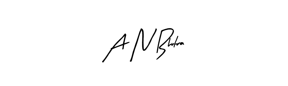 Use a signature maker to create a handwritten signature online. With this signature software, you can design (Arty Signature) your own signature for name A N Bhutra. A N Bhutra signature style 8 images and pictures png