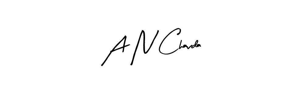 Use a signature maker to create a handwritten signature online. With this signature software, you can design (Arty Signature) your own signature for name A N Chavda. A N Chavda signature style 8 images and pictures png