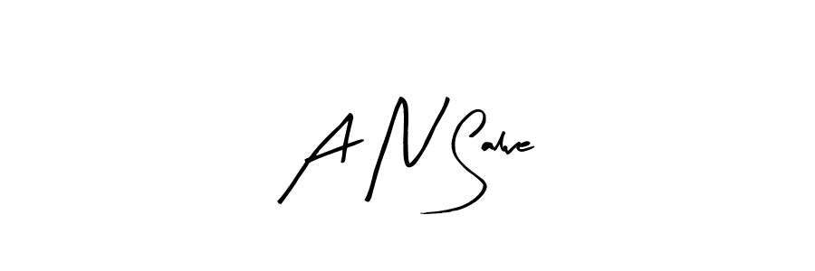 The best way (Arty Signature) to make a short signature is to pick only two or three words in your name. The name A N Salve include a total of six letters. For converting this name. A N Salve signature style 8 images and pictures png