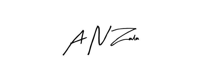 Also we have A N Zala name is the best signature style. Create professional handwritten signature collection using Arty Signature autograph style. A N Zala signature style 8 images and pictures png