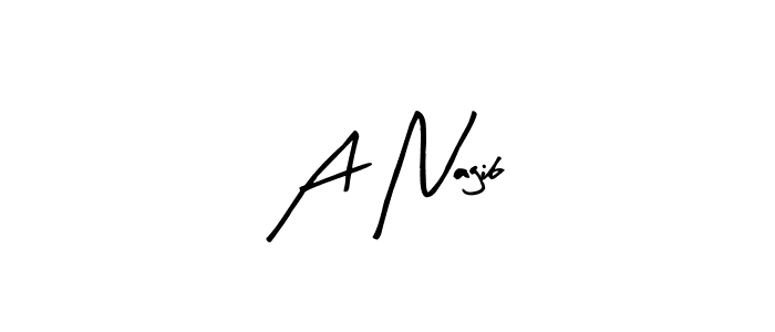 How to Draw A Nagib signature style? Arty Signature is a latest design signature styles for name A Nagib. A Nagib signature style 8 images and pictures png