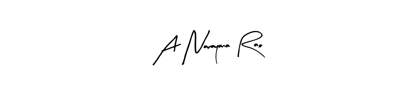 How to make A Narayana Rao name signature. Use Arty Signature style for creating short signs online. This is the latest handwritten sign. A Narayana Rao signature style 8 images and pictures png