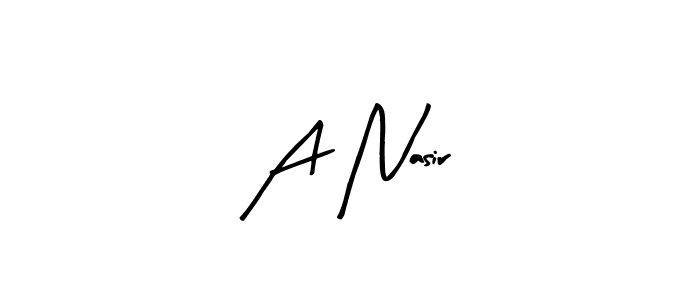 Make a beautiful signature design for name A Nasir. With this signature (Arty Signature) style, you can create a handwritten signature for free. A Nasir signature style 8 images and pictures png