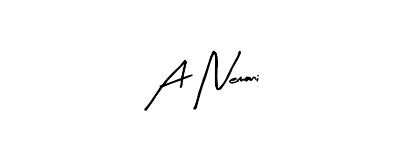 Also You can easily find your signature by using the search form. We will create A Nemani name handwritten signature images for you free of cost using Arty Signature sign style. A Nemani signature style 8 images and pictures png