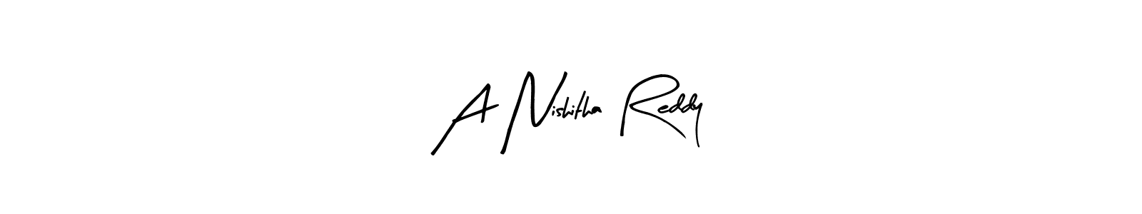 Create a beautiful signature design for name A Nishitha Reddy. With this signature (Arty Signature) fonts, you can make a handwritten signature for free. A Nishitha Reddy signature style 8 images and pictures png