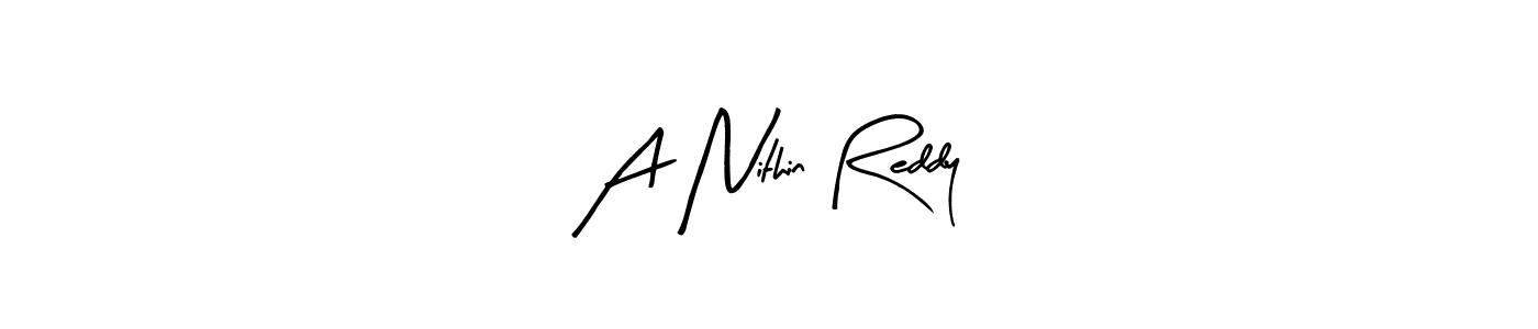 How to make A Nithin Reddy signature? Arty Signature is a professional autograph style. Create handwritten signature for A Nithin Reddy name. A Nithin Reddy signature style 8 images and pictures png