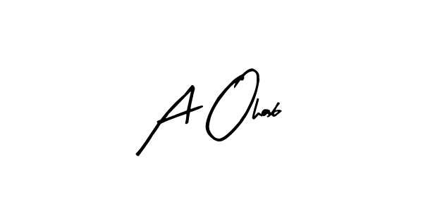 Also You can easily find your signature by using the search form. We will create A Ohab name handwritten signature images for you free of cost using Arty Signature sign style. A Ohab signature style 8 images and pictures png