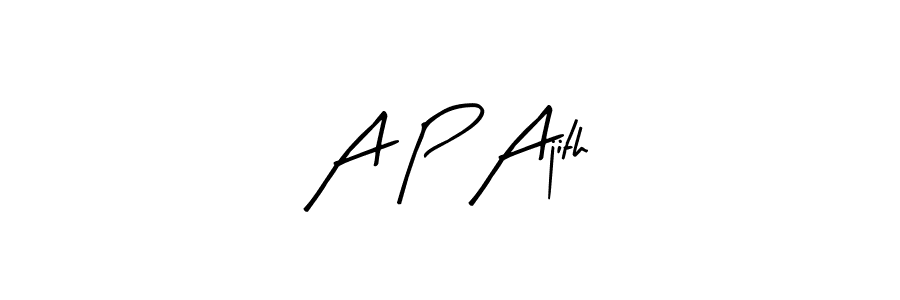 Here are the top 10 professional signature styles for the name A P Ajith. These are the best autograph styles you can use for your name. A P Ajith signature style 8 images and pictures png