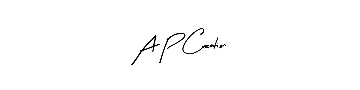 How to make A P Creation name signature. Use Arty Signature style for creating short signs online. This is the latest handwritten sign. A P Creation signature style 8 images and pictures png