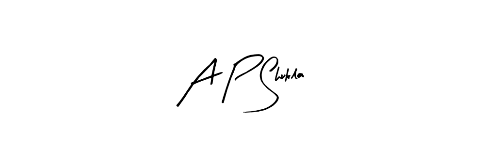 You should practise on your own different ways (Arty Signature) to write your name (A P Shukla) in signature. don't let someone else do it for you. A P Shukla signature style 8 images and pictures png