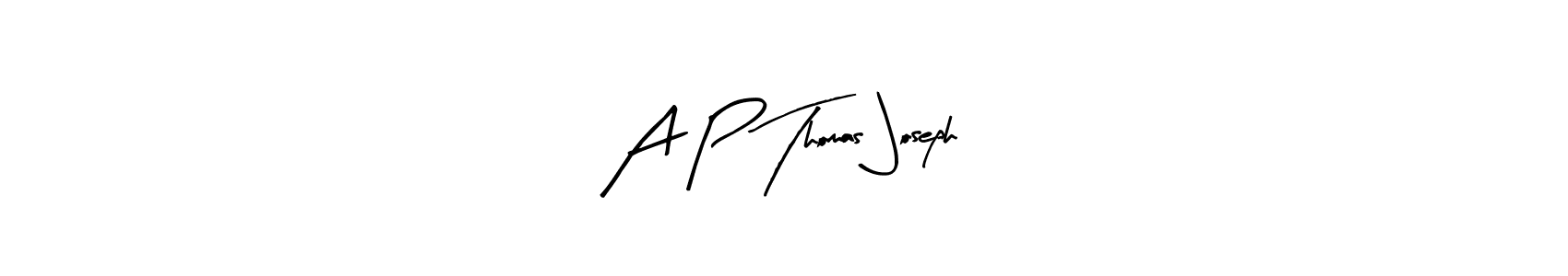 You should practise on your own different ways (Arty Signature) to write your name (A P Thomas Joseph) in signature. don't let someone else do it for you. A P Thomas Joseph signature style 8 images and pictures png