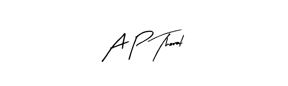 A P Thorat stylish signature style. Best Handwritten Sign (Arty Signature) for my name. Handwritten Signature Collection Ideas for my name A P Thorat. A P Thorat signature style 8 images and pictures png