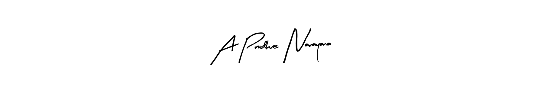 Use a signature maker to create a handwritten signature online. With this signature software, you can design (Arty Signature) your own signature for name A Prudhve Narayana. A Prudhve Narayana signature style 8 images and pictures png