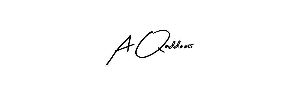 Create a beautiful signature design for name A Qaddooss. With this signature (Arty Signature) fonts, you can make a handwritten signature for free. A Qaddooss signature style 8 images and pictures png