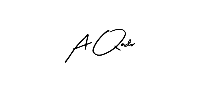 Arty Signature is a professional signature style that is perfect for those who want to add a touch of class to their signature. It is also a great choice for those who want to make their signature more unique. Get A Qadir name to fancy signature for free. A Qadir signature style 8 images and pictures png