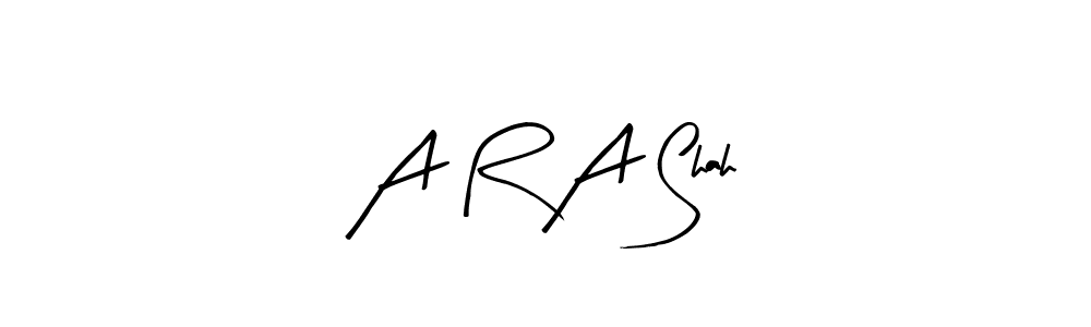 You can use this online signature creator to create a handwritten signature for the name A R A Shah. This is the best online autograph maker. A R A Shah signature style 8 images and pictures png