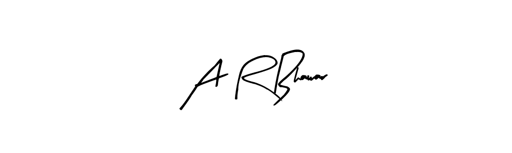 How to make A R Bhawar name signature. Use Arty Signature style for creating short signs online. This is the latest handwritten sign. A R Bhawar signature style 8 images and pictures png