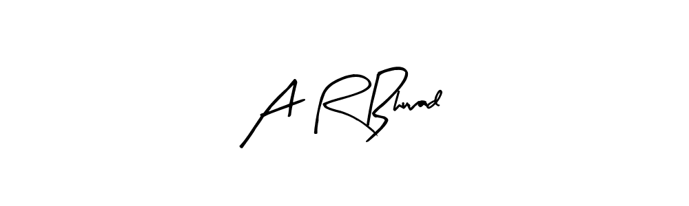 Use a signature maker to create a handwritten signature online. With this signature software, you can design (Arty Signature) your own signature for name A R Bhuvad. A R Bhuvad signature style 8 images and pictures png