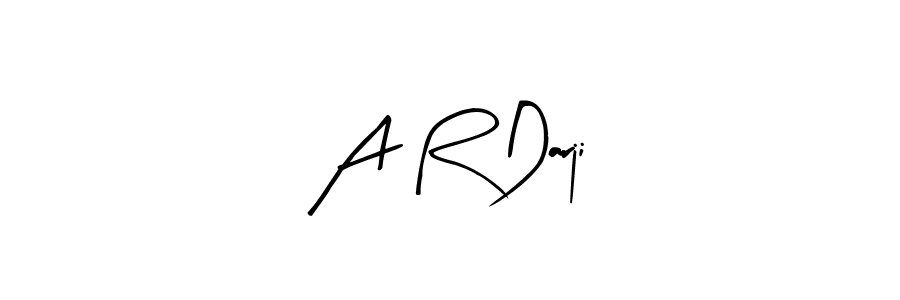 How to make A R Darji name signature. Use Arty Signature style for creating short signs online. This is the latest handwritten sign. A R Darji signature style 8 images and pictures png