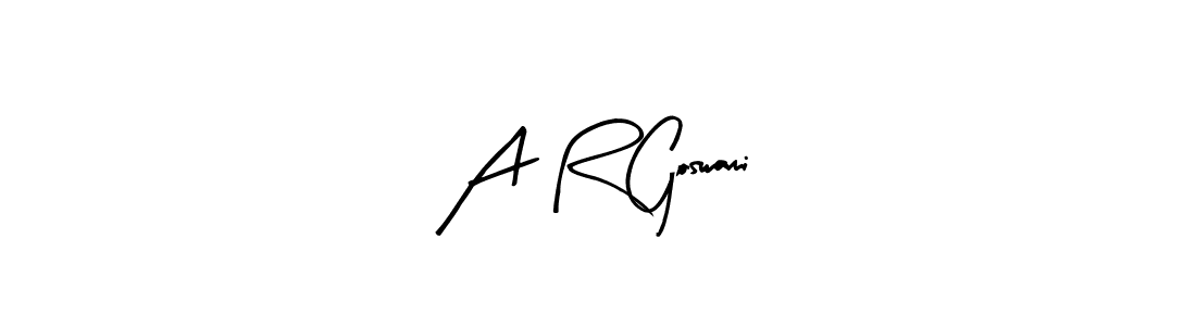 Design your own signature with our free online signature maker. With this signature software, you can create a handwritten (Arty Signature) signature for name A R Goswami. A R Goswami signature style 8 images and pictures png