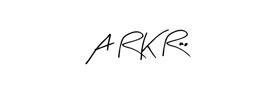 The best way (Arty Signature) to make a short signature is to pick only two or three words in your name. The name A R K Rao include a total of six letters. For converting this name. A R K Rao signature style 8 images and pictures png