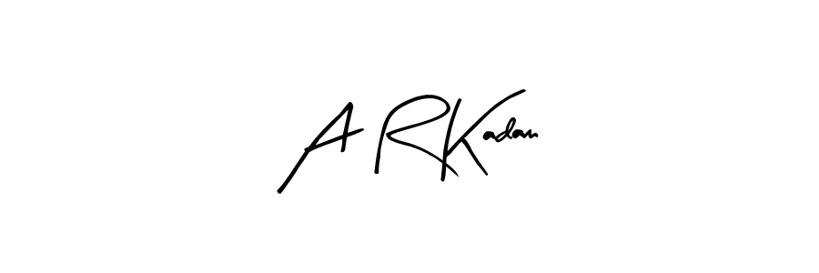 Make a beautiful signature design for name A R Kadam. Use this online signature maker to create a handwritten signature for free. A R Kadam signature style 8 images and pictures png
