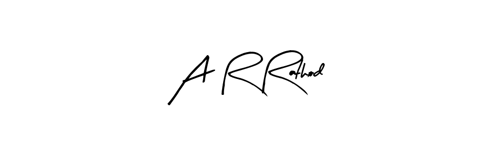 Design your own signature with our free online signature maker. With this signature software, you can create a handwritten (Arty Signature) signature for name A R Rathod. A R Rathod signature style 8 images and pictures png