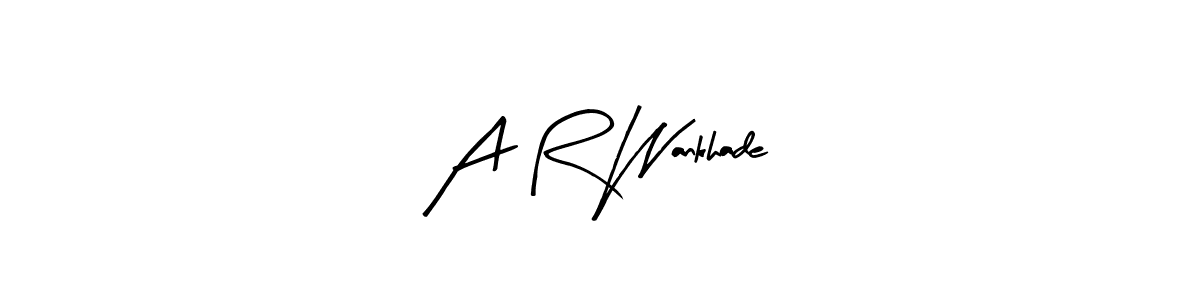 Create a beautiful signature design for name A R Wankhade. With this signature (Arty Signature) fonts, you can make a handwritten signature for free. A R Wankhade signature style 8 images and pictures png