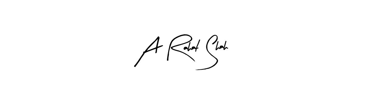 You should practise on your own different ways (Arty Signature) to write your name (A Rahat Shah) in signature. don't let someone else do it for you. A Rahat Shah signature style 8 images and pictures png