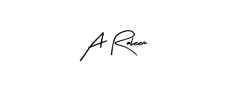 Make a beautiful signature design for name A Raheem. With this signature (Arty Signature) style, you can create a handwritten signature for free. A Raheem signature style 8 images and pictures png