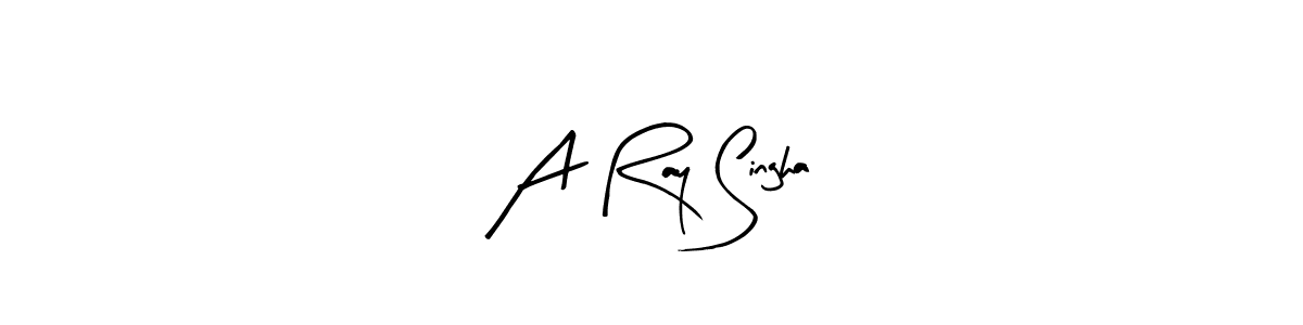 Similarly Arty Signature is the best handwritten signature design. Signature creator online .You can use it as an online autograph creator for name A Ray Singha. A Ray Singha signature style 8 images and pictures png