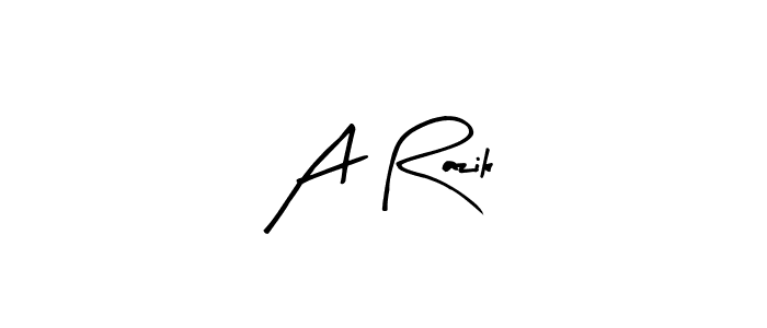 A Razik stylish signature style. Best Handwritten Sign (Arty Signature) for my name. Handwritten Signature Collection Ideas for my name A Razik. A Razik signature style 8 images and pictures png