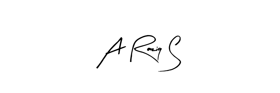 Design your own signature with our free online signature maker. With this signature software, you can create a handwritten (Arty Signature) signature for name A Raziq S. A Raziq S signature style 8 images and pictures png