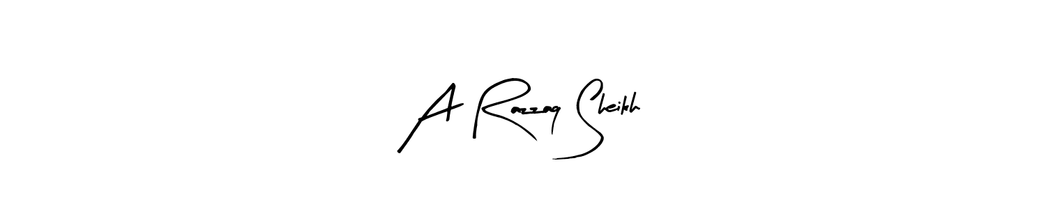 Make a beautiful signature design for name A Razzaq Sheikh. With this signature (Arty Signature) style, you can create a handwritten signature for free. A Razzaq Sheikh signature style 8 images and pictures png