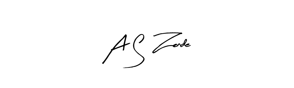 You should practise on your own different ways (Arty Signature) to write your name (A S  Zende) in signature. don't let someone else do it for you. A S  Zende signature style 8 images and pictures png