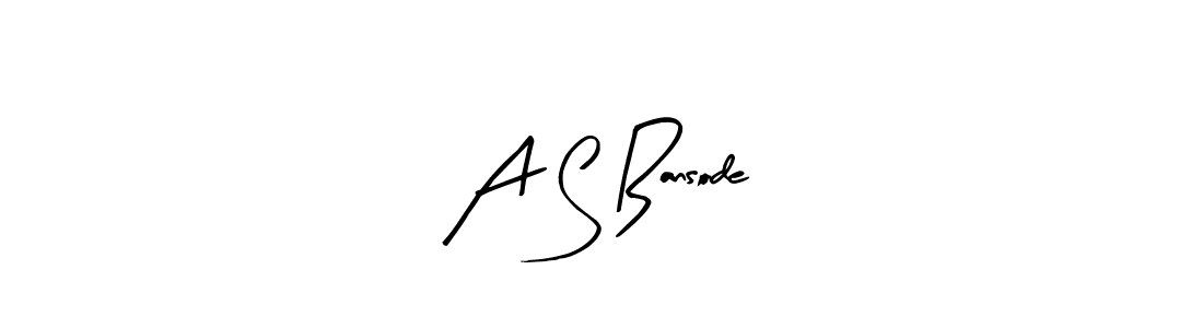 The best way (Arty Signature) to make a short signature is to pick only two or three words in your name. The name A S Bansode include a total of six letters. For converting this name. A S Bansode signature style 8 images and pictures png