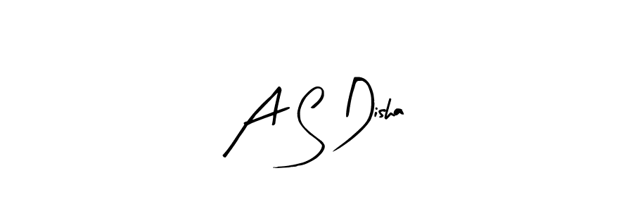 Also we have A S Disha name is the best signature style. Create professional handwritten signature collection using Arty Signature autograph style. A S Disha signature style 8 images and pictures png