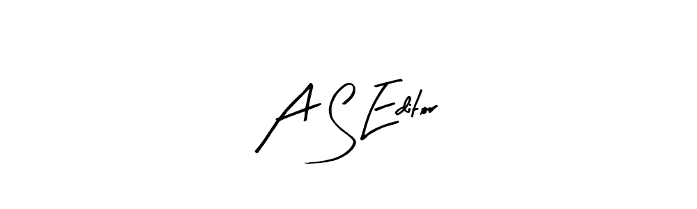 Make a beautiful signature design for name A S Editor. With this signature (Arty Signature) style, you can create a handwritten signature for free. A S Editor signature style 8 images and pictures png