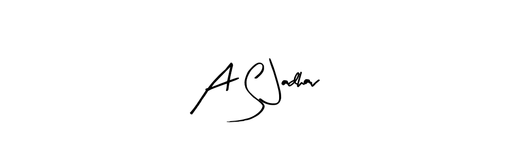 How to make A S Jadhav name signature. Use Arty Signature style for creating short signs online. This is the latest handwritten sign. A S Jadhav signature style 8 images and pictures png