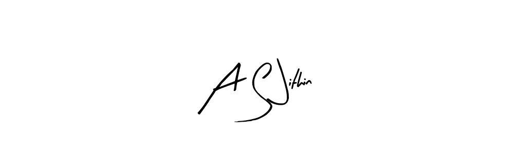 if you are searching for the best signature style for your name A S Jithin. so please give up your signature search. here we have designed multiple signature styles  using Arty Signature. A S Jithin signature style 8 images and pictures png