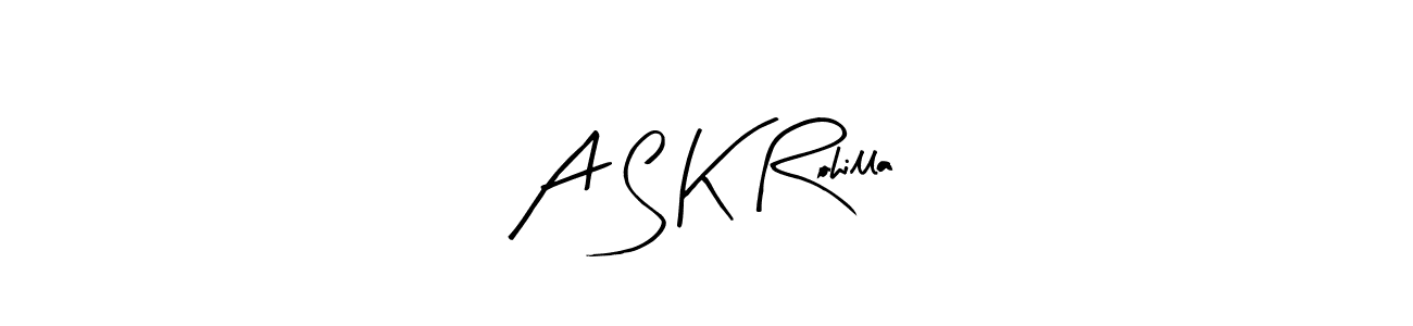 Make a beautiful signature design for name A S K Rohilla. With this signature (Arty Signature) style, you can create a handwritten signature for free. A S K Rohilla signature style 8 images and pictures png